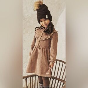 En fant Elegant Kids Corduroy Dress in Brown